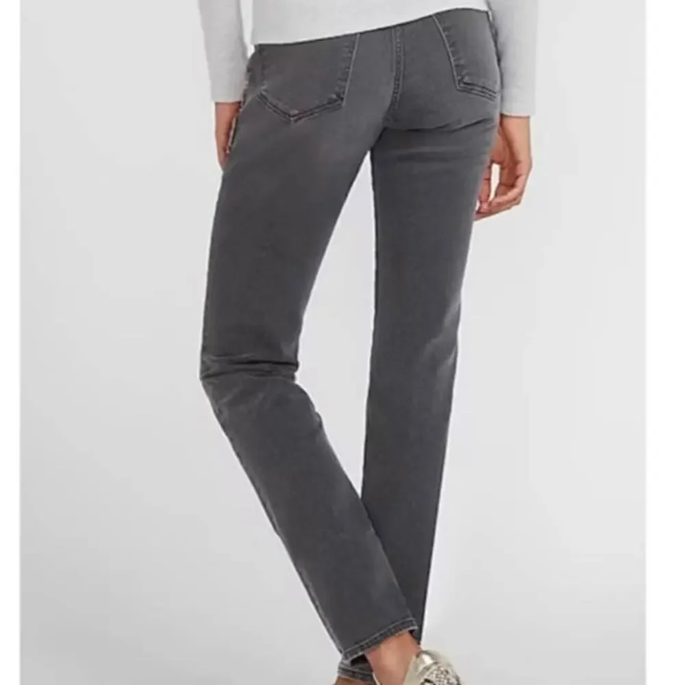 Express Super High Waisted Slim‎ Jeans Embellished Gray Faded Black Size 4R